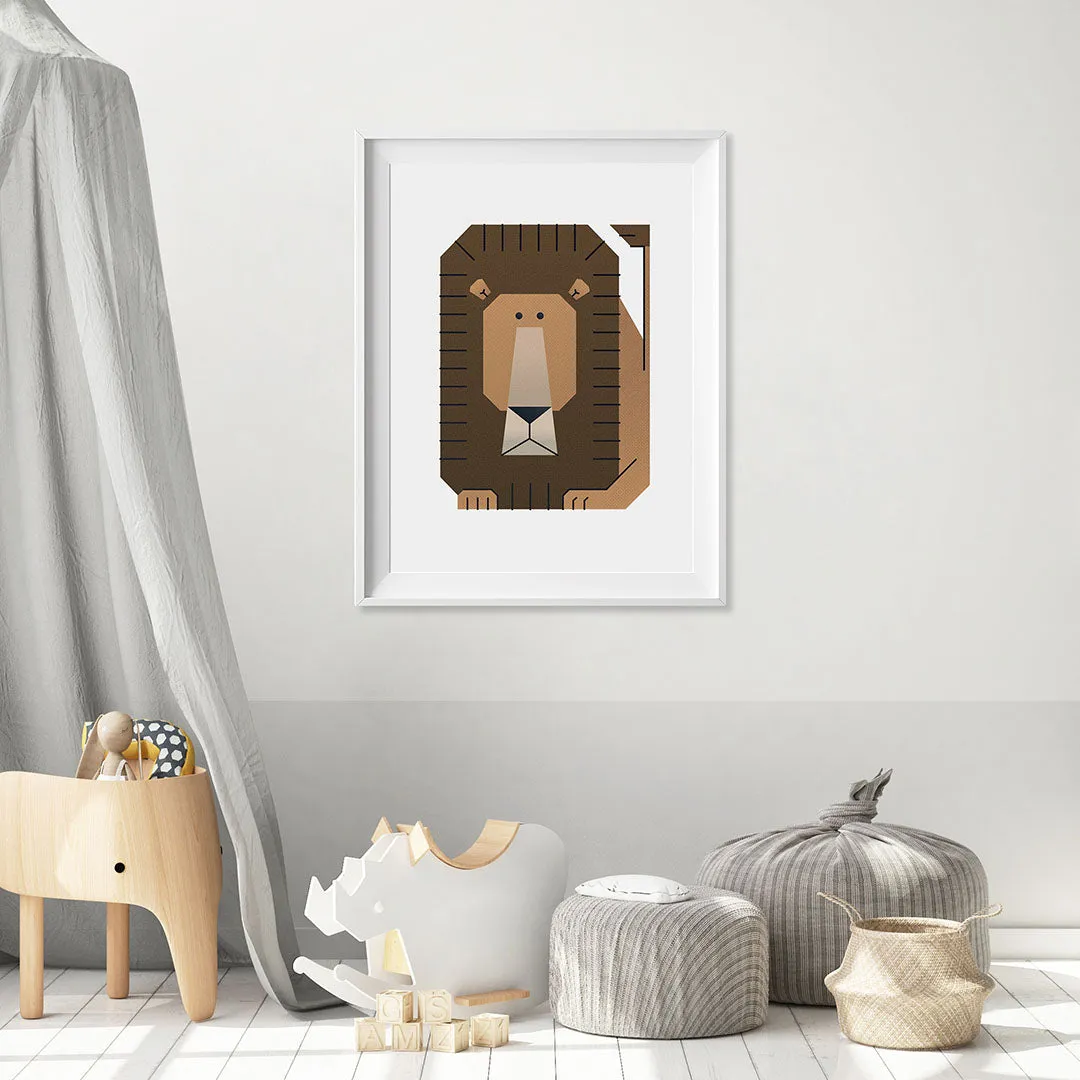 Minimal Safari Animals Nursery Prints Set Of 4