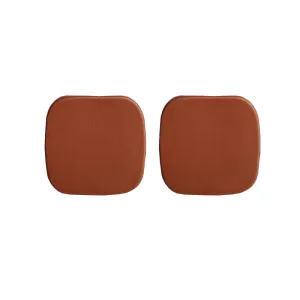 Minimal Square Dark Red Invisible Clip On Stud Earrings