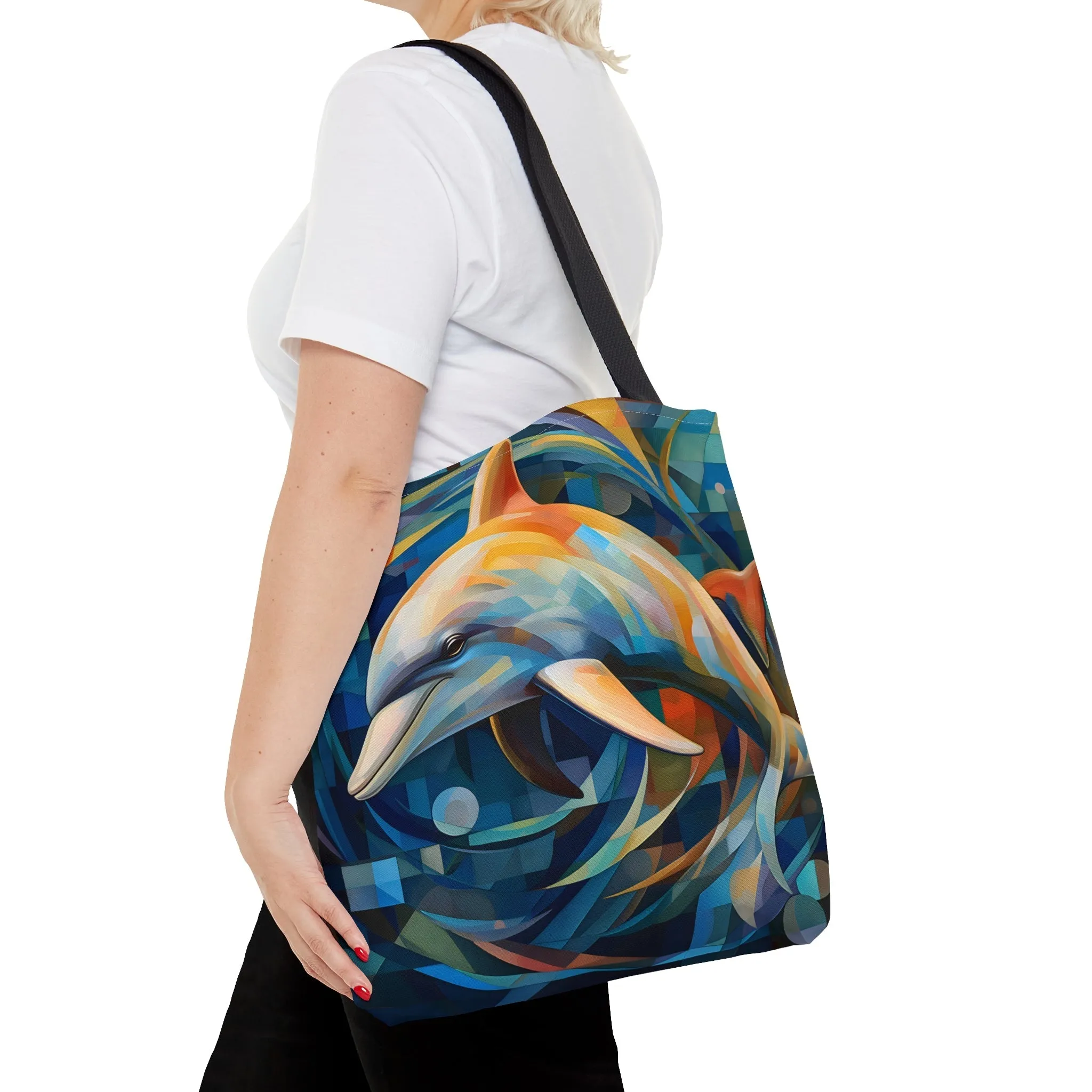 Minimalism Abstract Dolphin Tote Bag