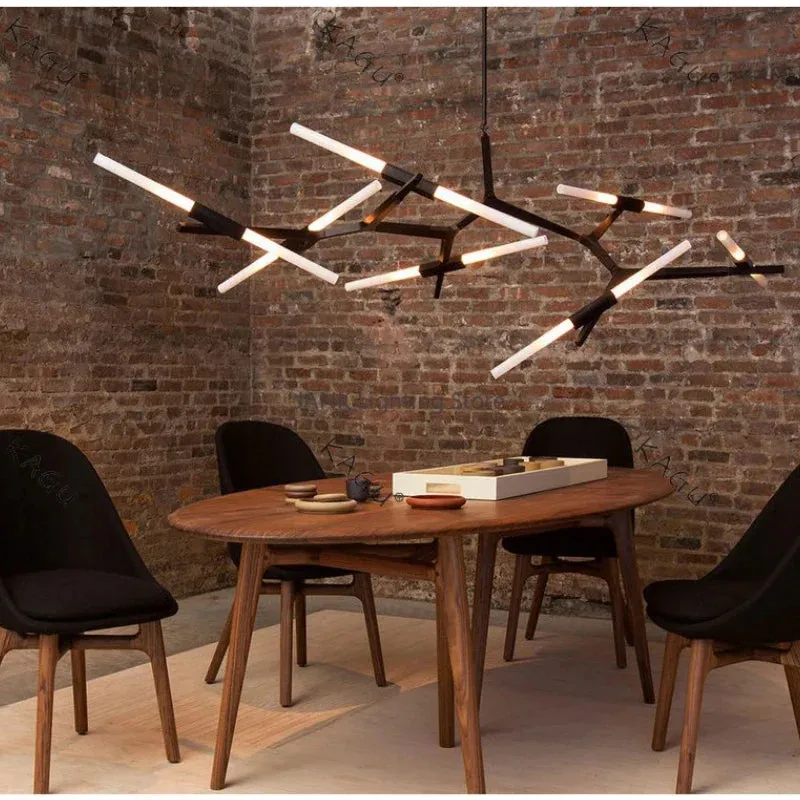 Minimalist Branch Chandelier by Mansion - LED Pendant for Living Room