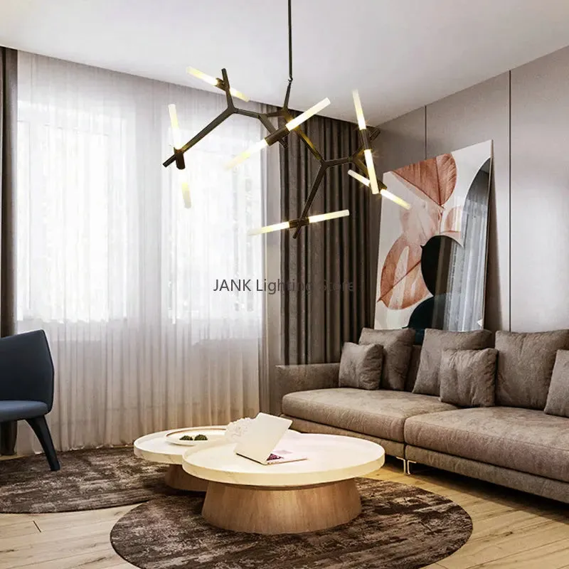 Minimalist Branch Chandelier by Mansion - LED Pendant for Living Room