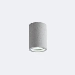 Minimalistic LED Cylinder Flush Ceiling Light - Cement Gray Flush Mount Fixture