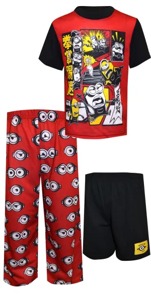 Minions The Rise of Gru 3 Piece Pajamas