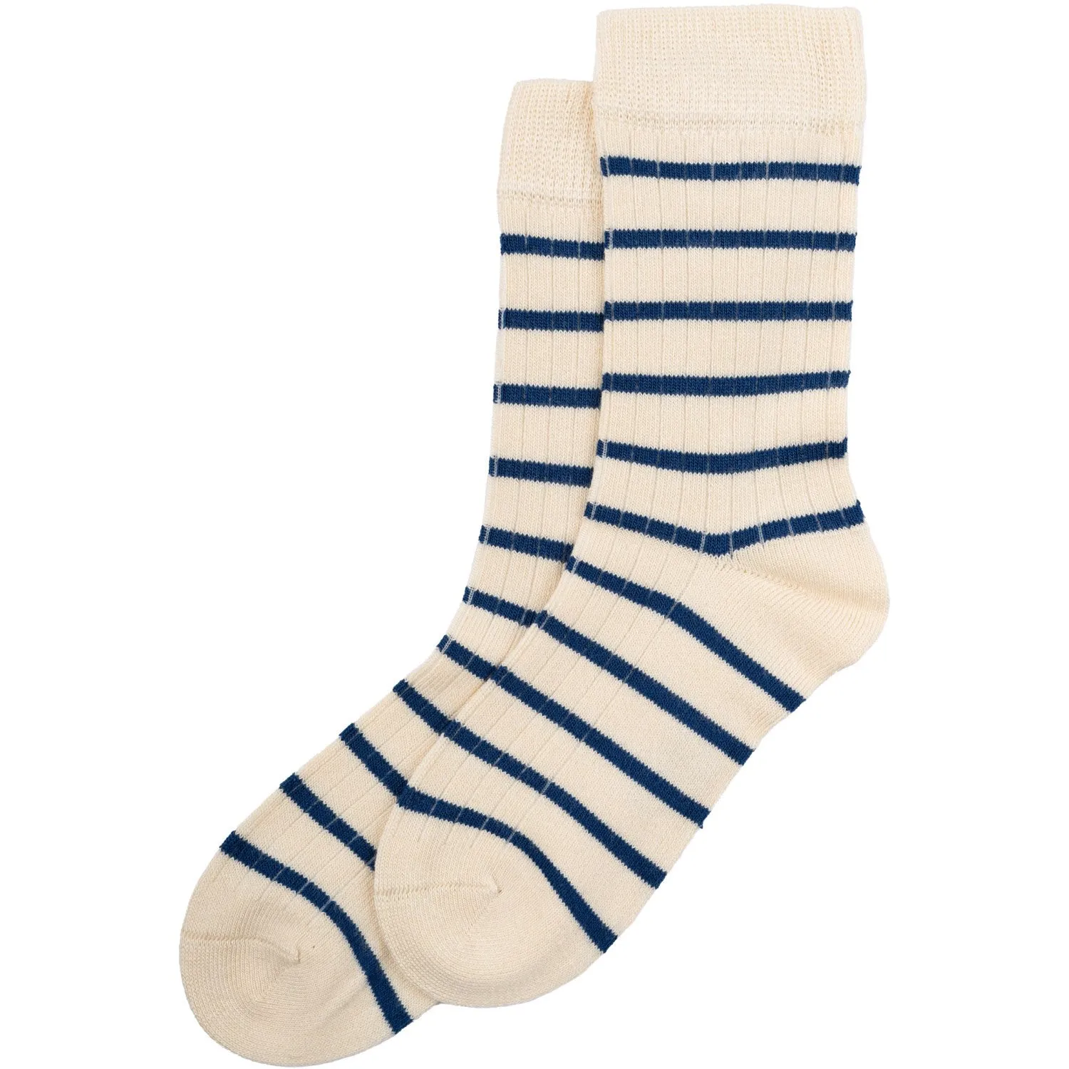 minipop® Deep Cobalt/Off White Bamboo Socks Stripe