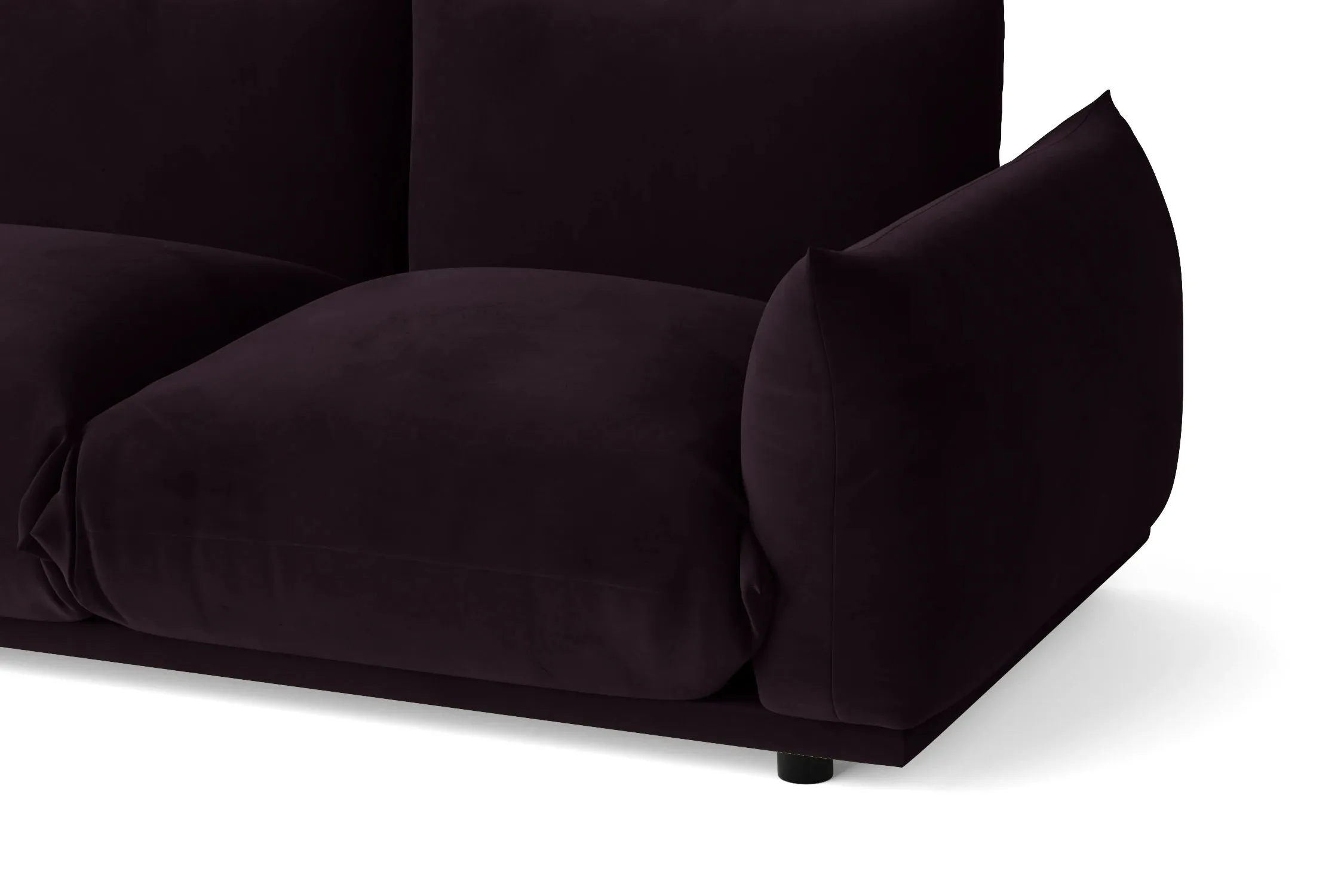 Minneapolis 4 Seater Sofa Purple Velvet