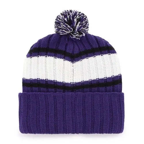 Minnesota Vikings '47 Brand Purple Plateau Cuff Knit w/ Pom