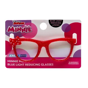 Minnie Red Glitter w/ Bow Blue Light Blocking Glasses