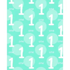 Mint 1st Birthday Printed Backdrop