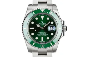 Mint 2018 Rolex Green Submariner 116610LV "Hulk" with Box and Papers