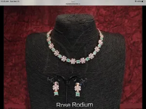 Mint Green Ad Necklace & Earring Set