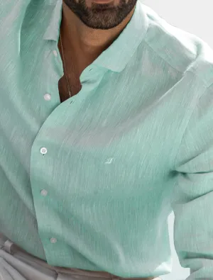 MINT GREEN LINEN SHIRT