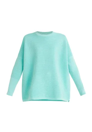 Mint Green Paisie Ribbed Jumper