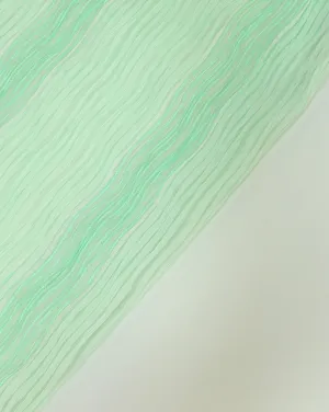 MINT GREEN PLEATED ORGANZA FABRIC