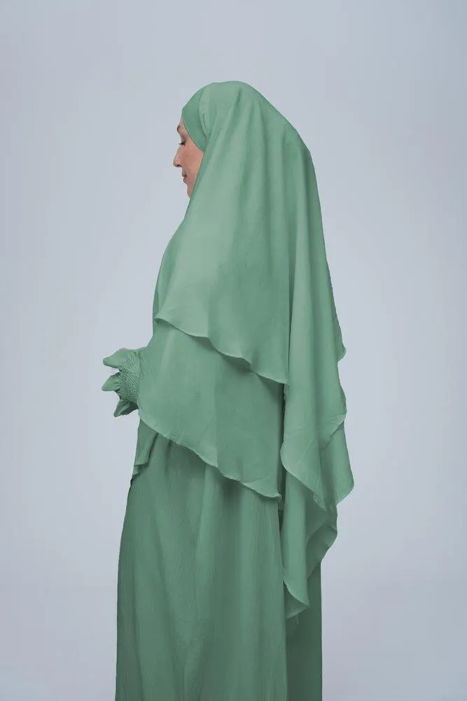 Mint Green Pristine prayer gown for Omrah or prayer