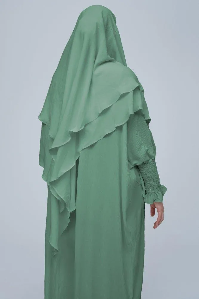 Mint Green Pristine prayer gown for Omrah or prayer