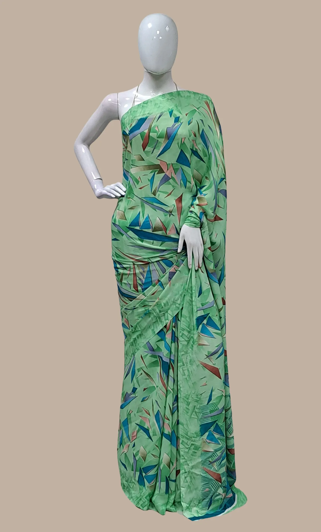 Mint Printed Sari