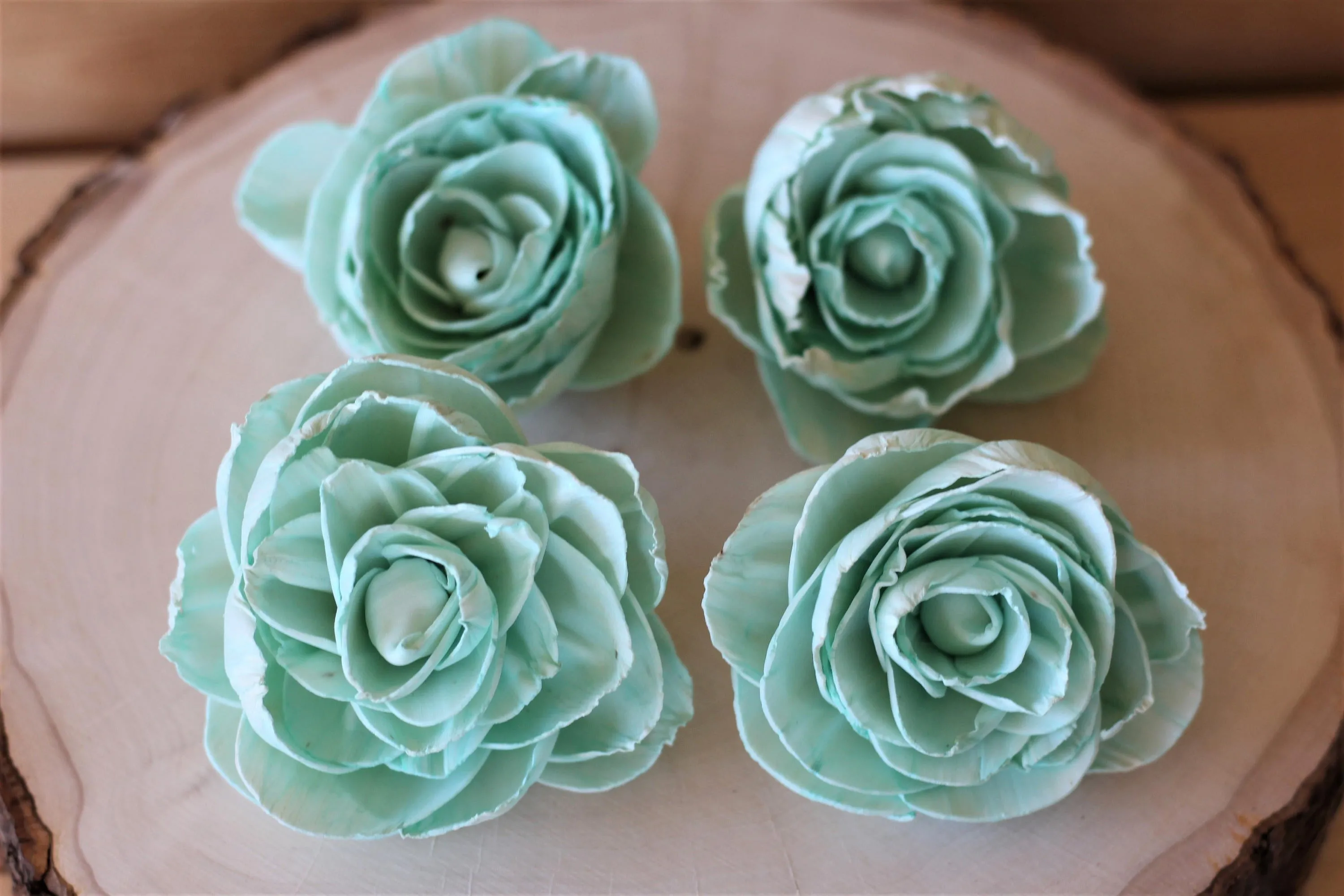 Mint  Sola Wood Peonies ( Set of 12 )