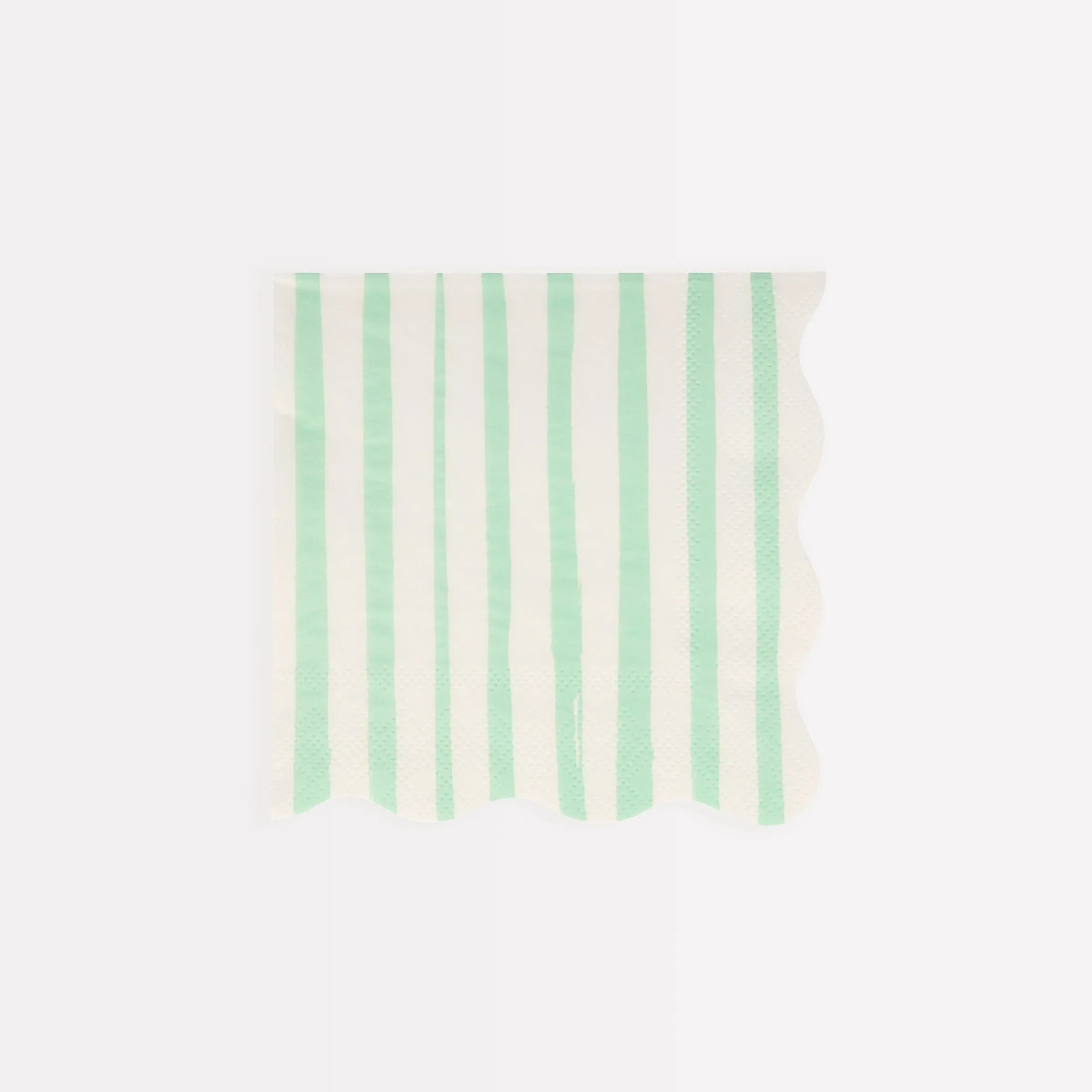 Mint Stripe Small Napkins (x 16)