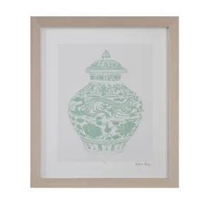 Mint Vases - II Framed Print - Green