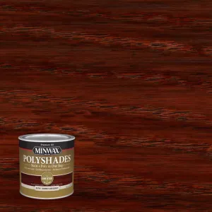 Minwax PolyShades Semi-Transparent Satin Bombay Mahogany Stain/Polyurethane Finish 0.5 pt