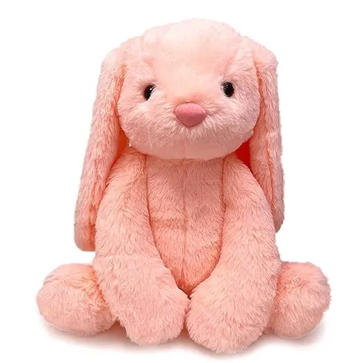 Mirada Cute Peach Bunny Soft Toy for Girls/Kids | Huggable Rabbit with Long Ears | Soft Stuffed Plush Animal | - 35cm