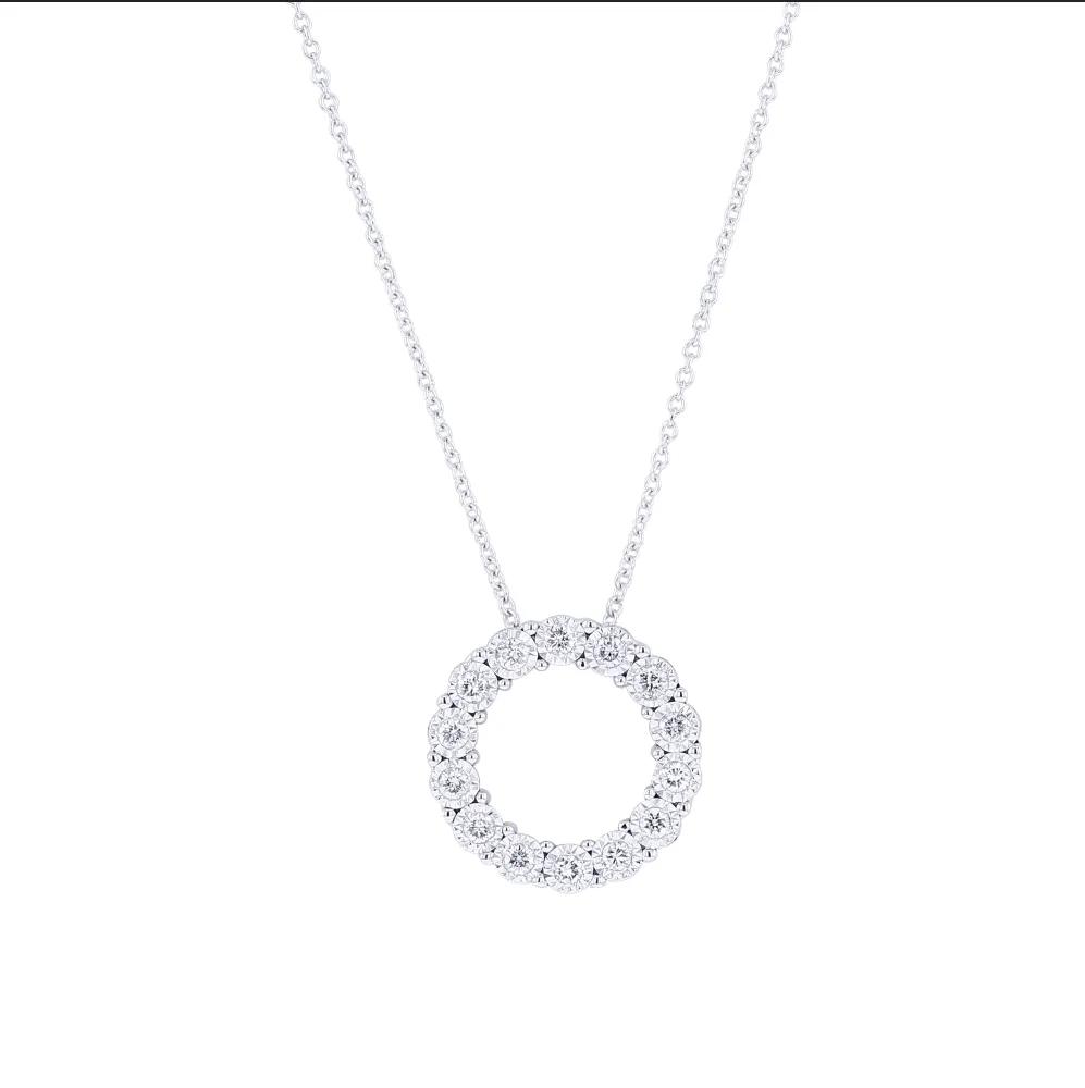 Mirage Circle Diamond Necklace 1/4ct