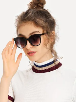 Mirror Lens Cat Eye Sunglasses