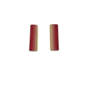 Misato Seki and Eri Asano - Urushi Layer Rectangle Earrings