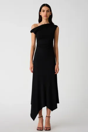 MISHA ALMA MATTE JERSEY MIDI DRESS