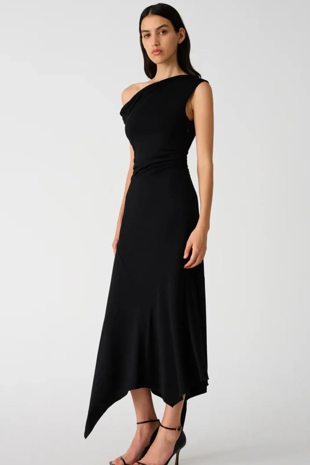 MISHA ALMA MATTE JERSEY MIDI DRESS