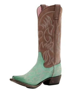 Miss Macie Western Boot Women Pure Prairie Snip Turquoise U6004-02