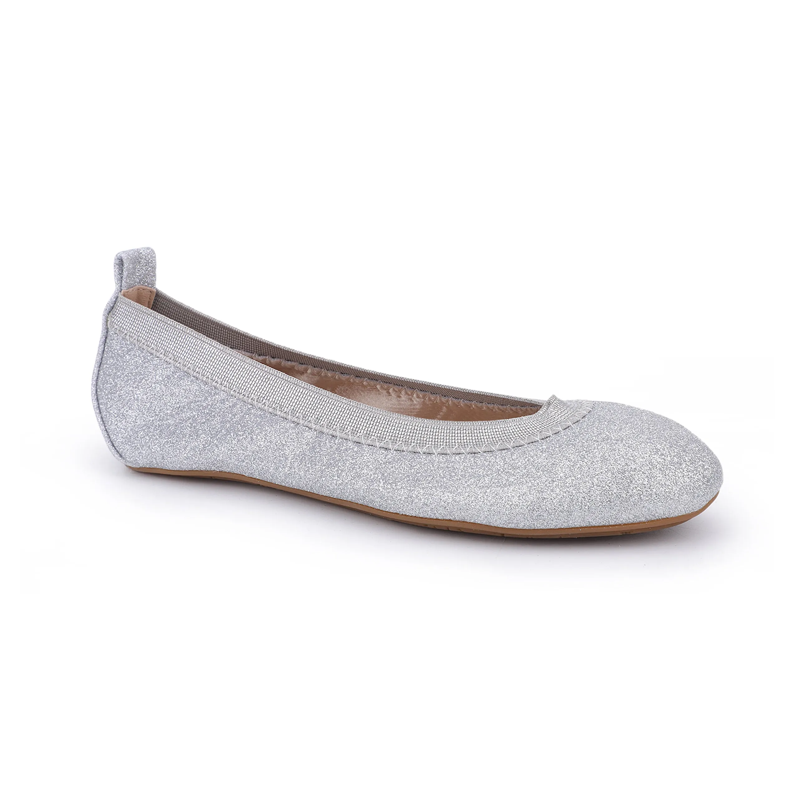 Miss Samara Ballet Flat in Silver Glitter - Kids