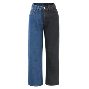 Missed Calls Split Color Jeans