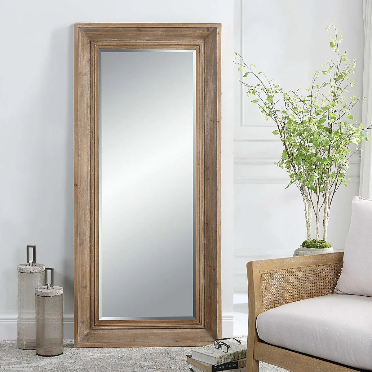 Missoula Large Natural Wood Mirror