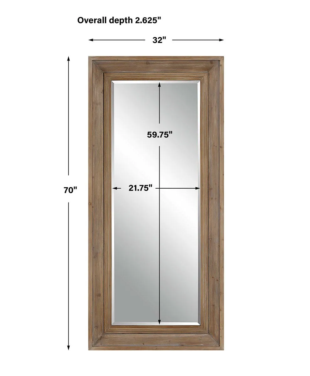 Missoula Large Natural Wood Mirror