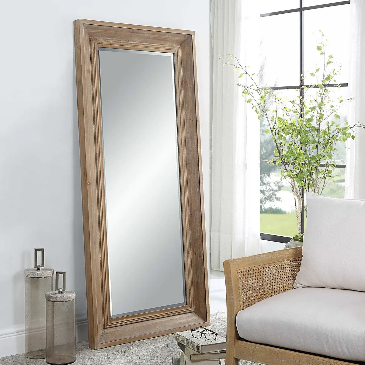 Missoula Large Natural Wood Mirror