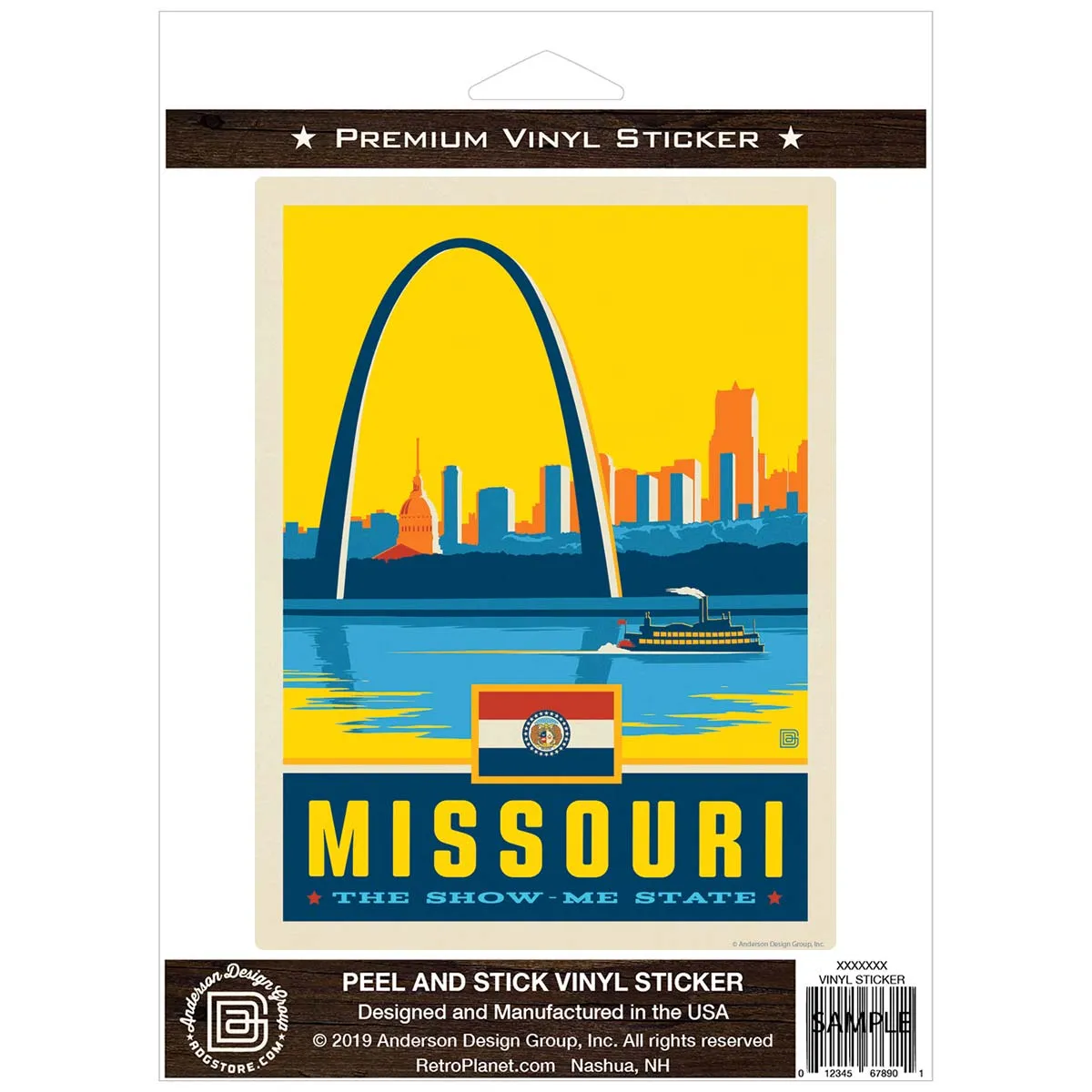 Missouri Show-Me State Gateway Arch Vinyl Sticker