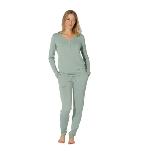 Misty Green Bamboo Women's Pajama Set