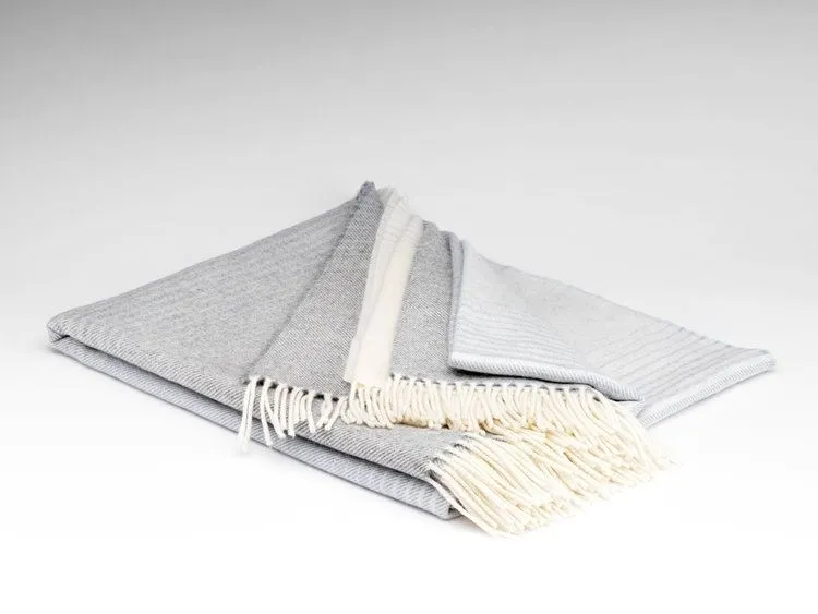 Misty Grey Ombre throw