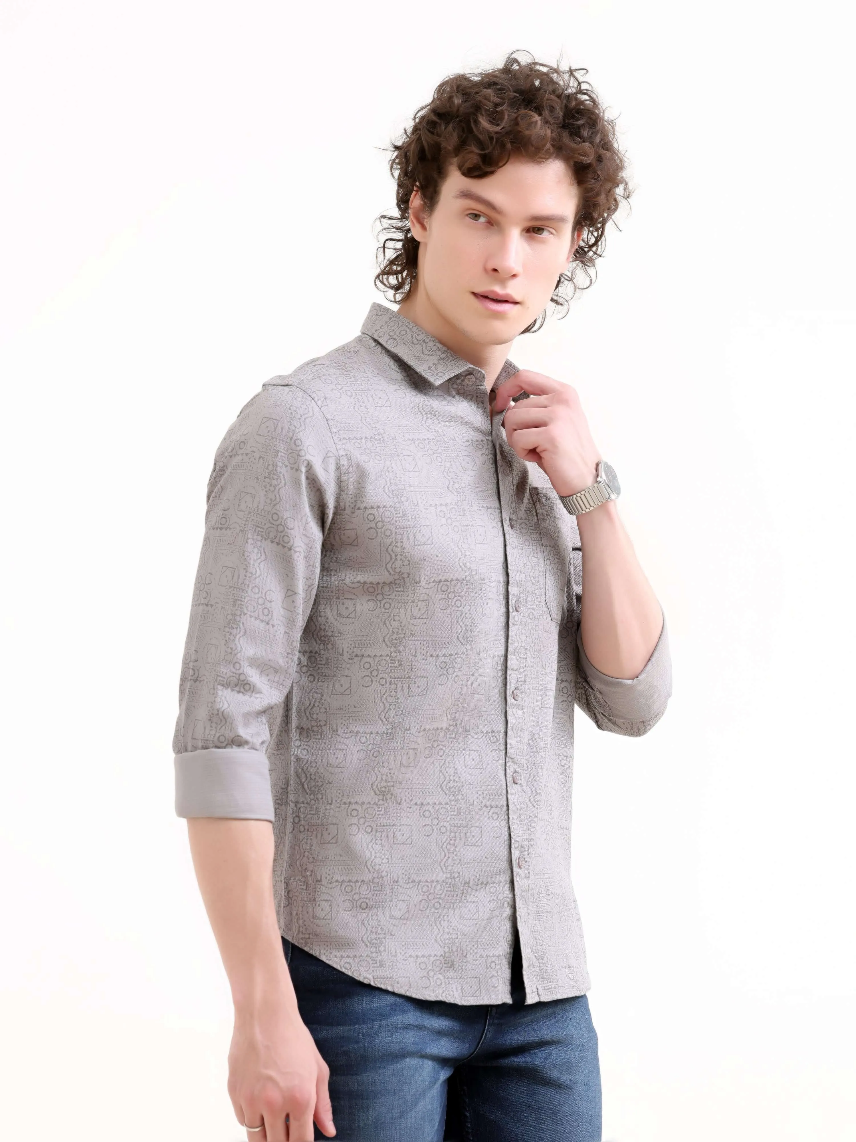 Misty Printed Grey Shirt