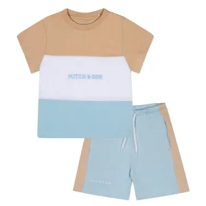 MITCH & SON - Toby Sandy Shores Cut & Sew Logo Soft Set - Sky Blue