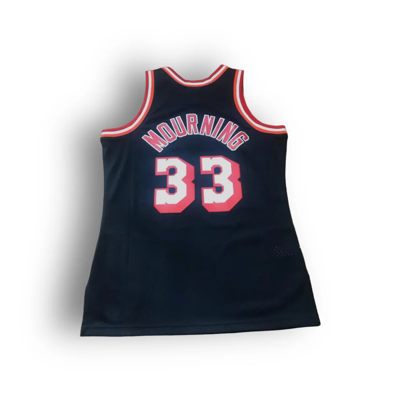 Mitchell and Ness Alonzo Mourning Miami Heat 1996-1997 Hardwood Classic Away Swingman Jersey - Black