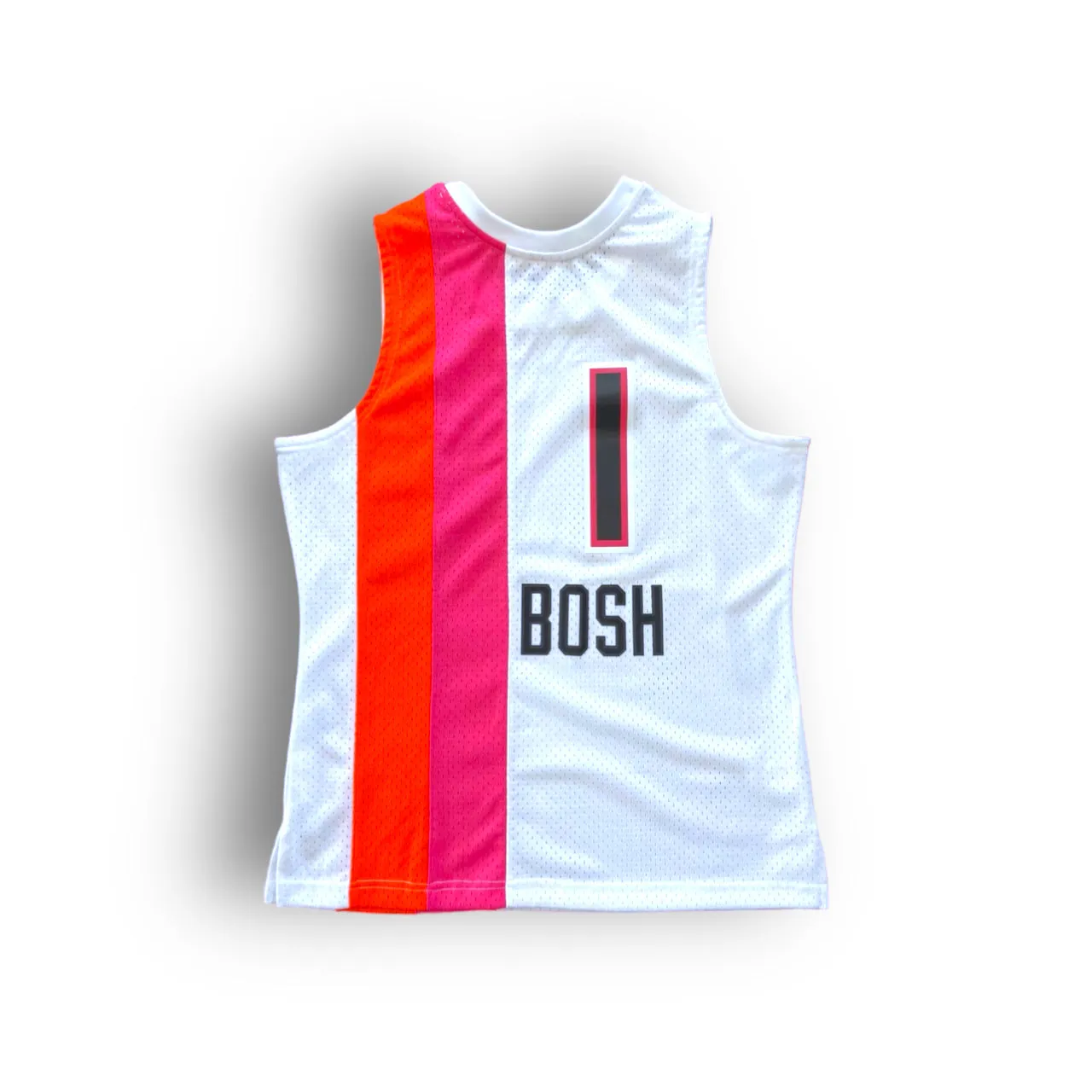 Mitchell and Ness Chris Bosh Miami Heat 2011-2012 Hardwood Classic Edition Swingman Jersey - White/Pink