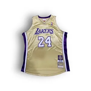 Mitchell and Ness Kobe Bryant Los Angeles Lakers Hall of Fame Edition feat. "Mamba Academy" Authentic Jersey - Gold #24