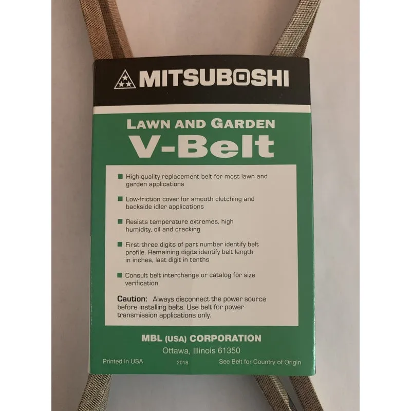 Mitsuboshi Super KB 4LK810 V-Belt 0.5 in. W X 81 in. L For Riding Mowers