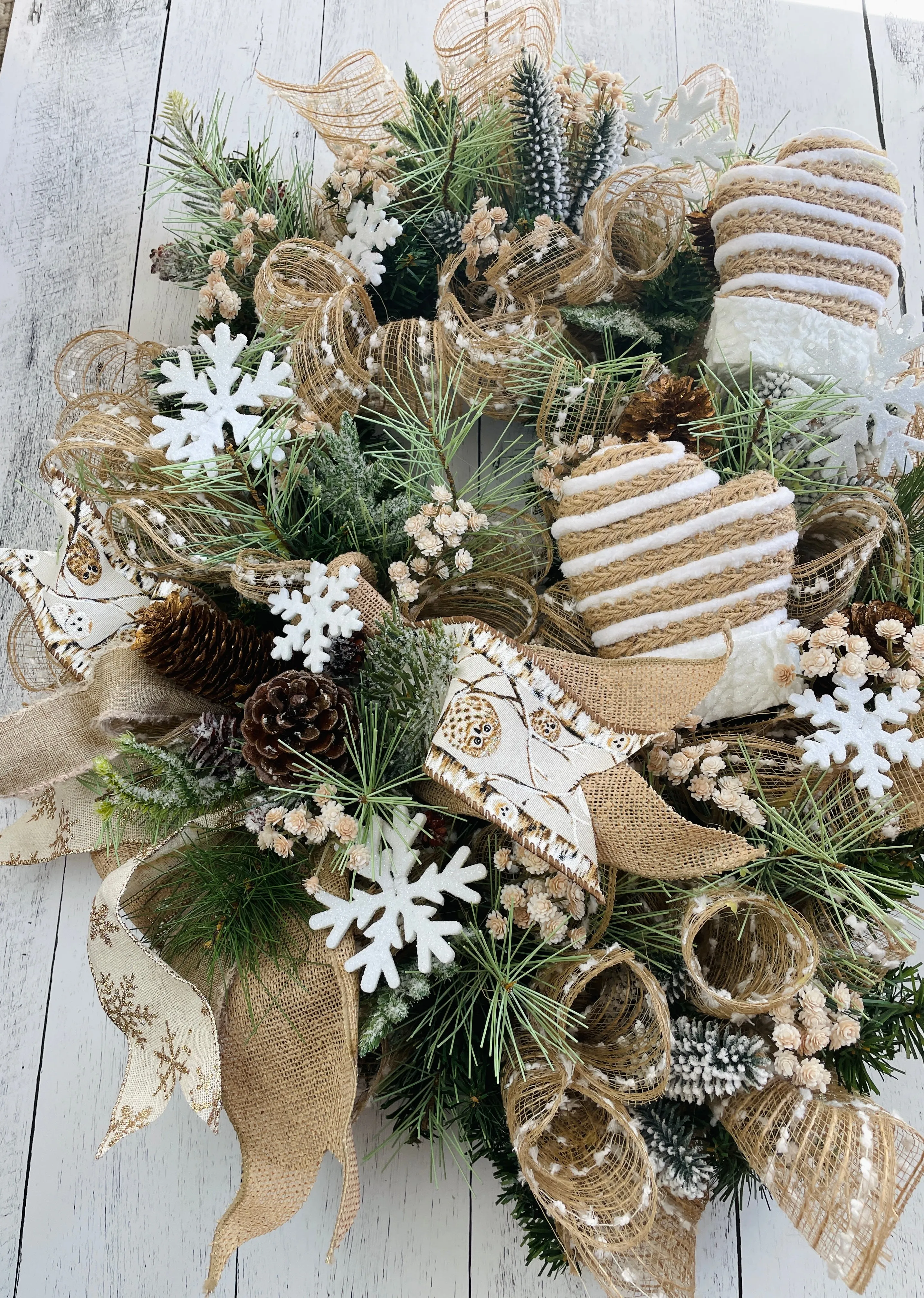 Mittens Winter  Rustic Wreath