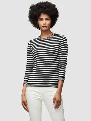 Mixed Stripe Crew -- Noir Multi