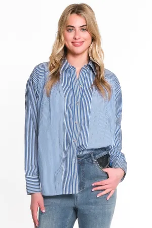 Mixed Stripe Shirt - Blue Stripe