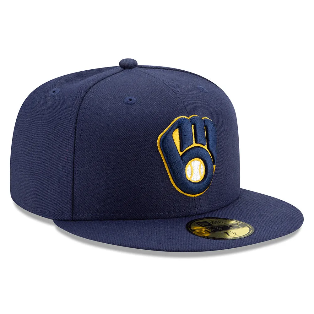 MLB Milwaukee Brewers New Era Authentic Collection Home On-Field 59FIFTY Fitted Hat