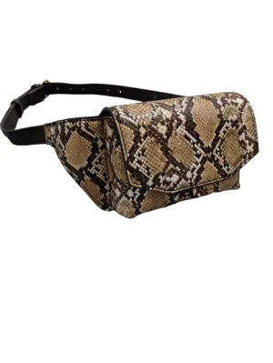 MNG Faux Snakeskin Belt Bag